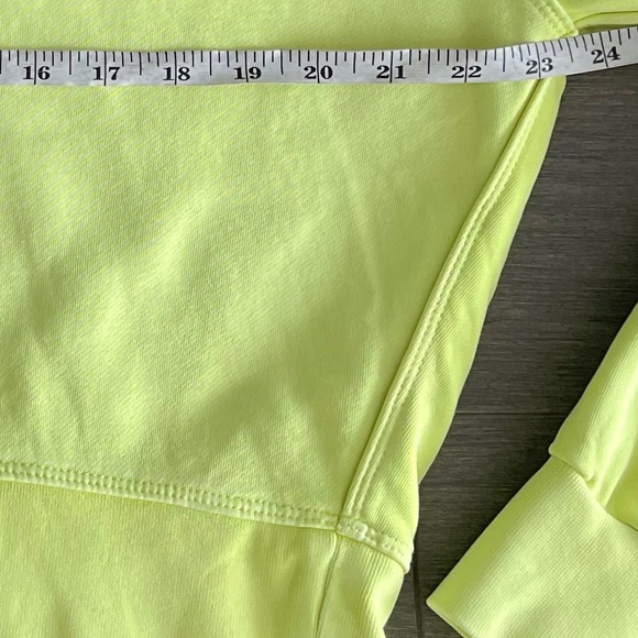 Lululemon Perfectly Oversized Cropped Crew Neon Garment Dye Highlight Yellow 4 - Picture 13 of 15